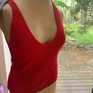 Brandy Melville red knit tank